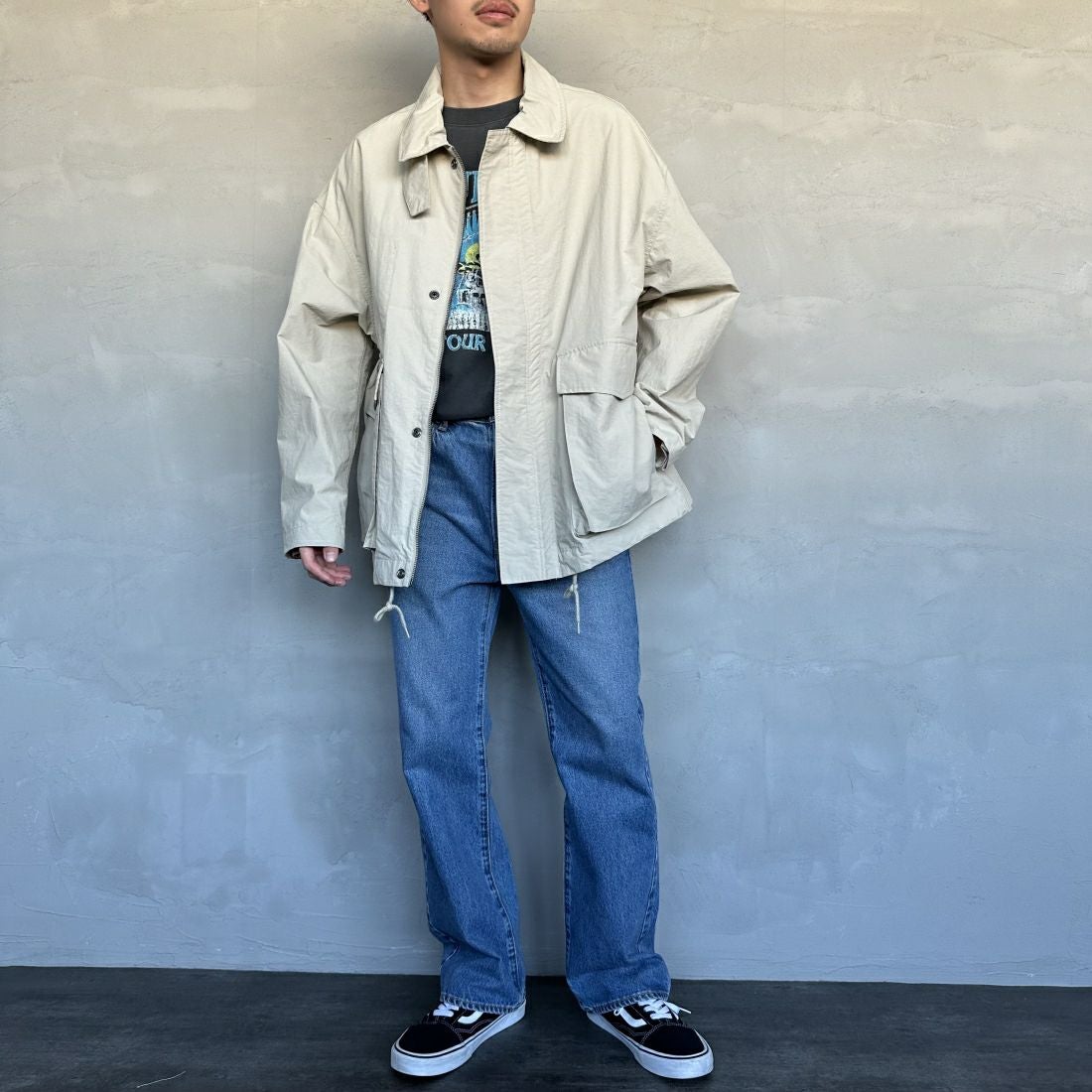 NEEDBY heritage [ニードバイヘリテージ] 別注 GEORGE ブーツカットデニム [GEORGE-JF] MB &&モデル身長：168cm 着用サイズ：29&&