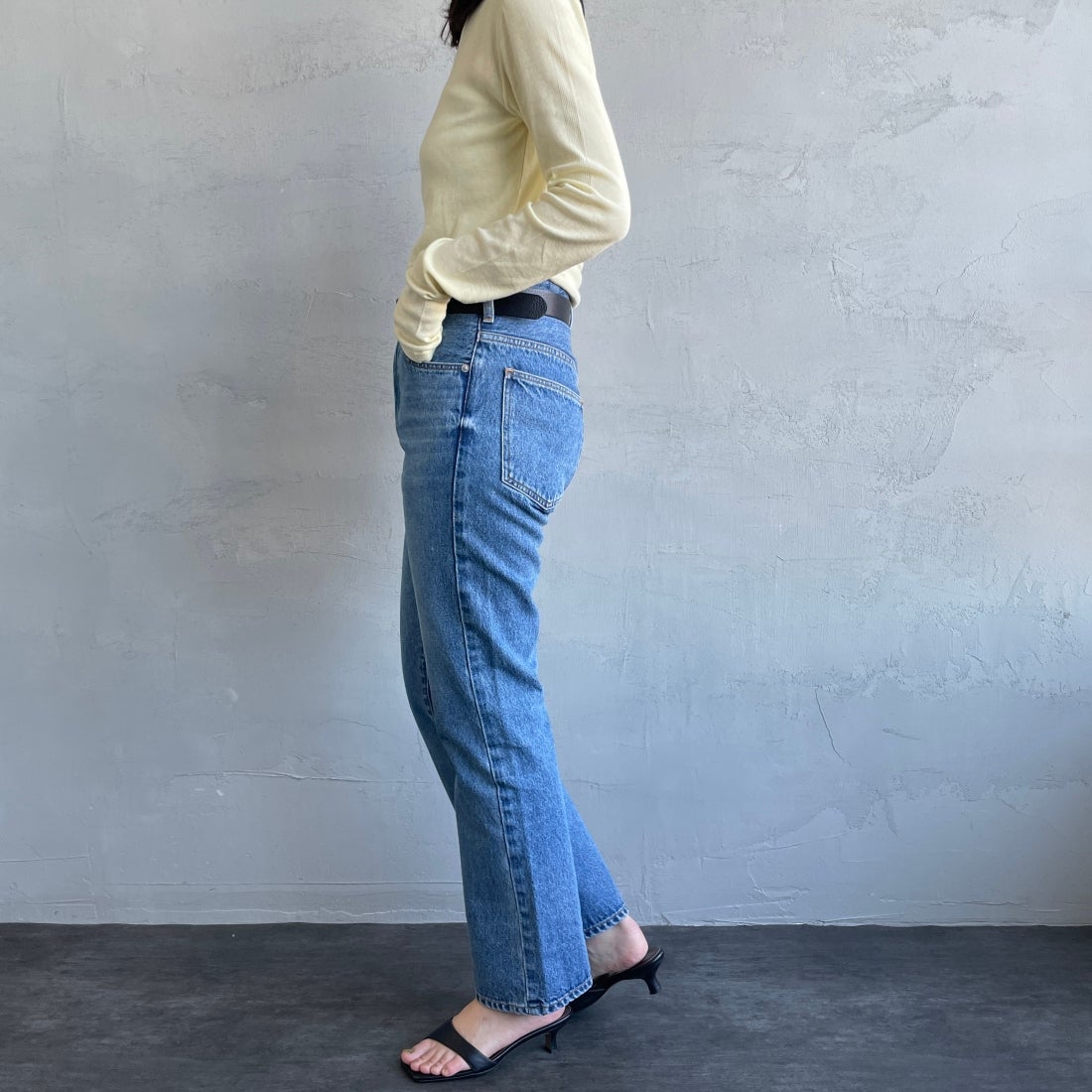 NEEDBY heritage [ニードバイヘリテージ] 別注 GEORGE ブーツカットデニム [GEORGE-JF] MB &&モデル身長：160cm 着用サイズ：26&&