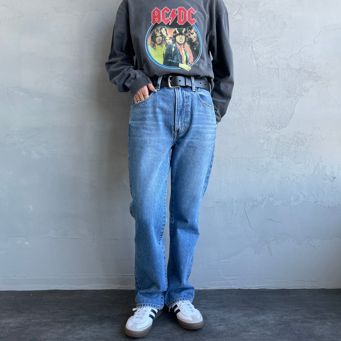 NEEDBY heritage [ニードバイヘリテージ] 別注 GEORGE ブーツカットデニム [GEORGE-JF] MB &&モデル身長：156cm 着用サイズ：26&&