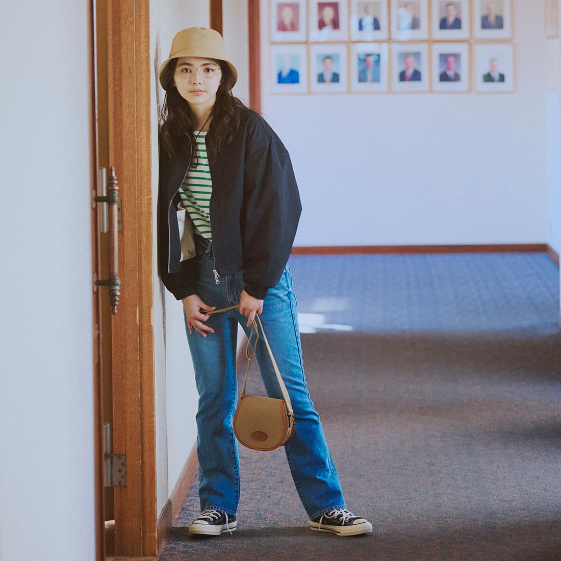 NEEDBY heritage [ニードバイヘリテージ] 別注 GEORGE ブーツカットデニム [GEORGE-JF] MB &&モデル身長：165cm 着用サイズ：26&&