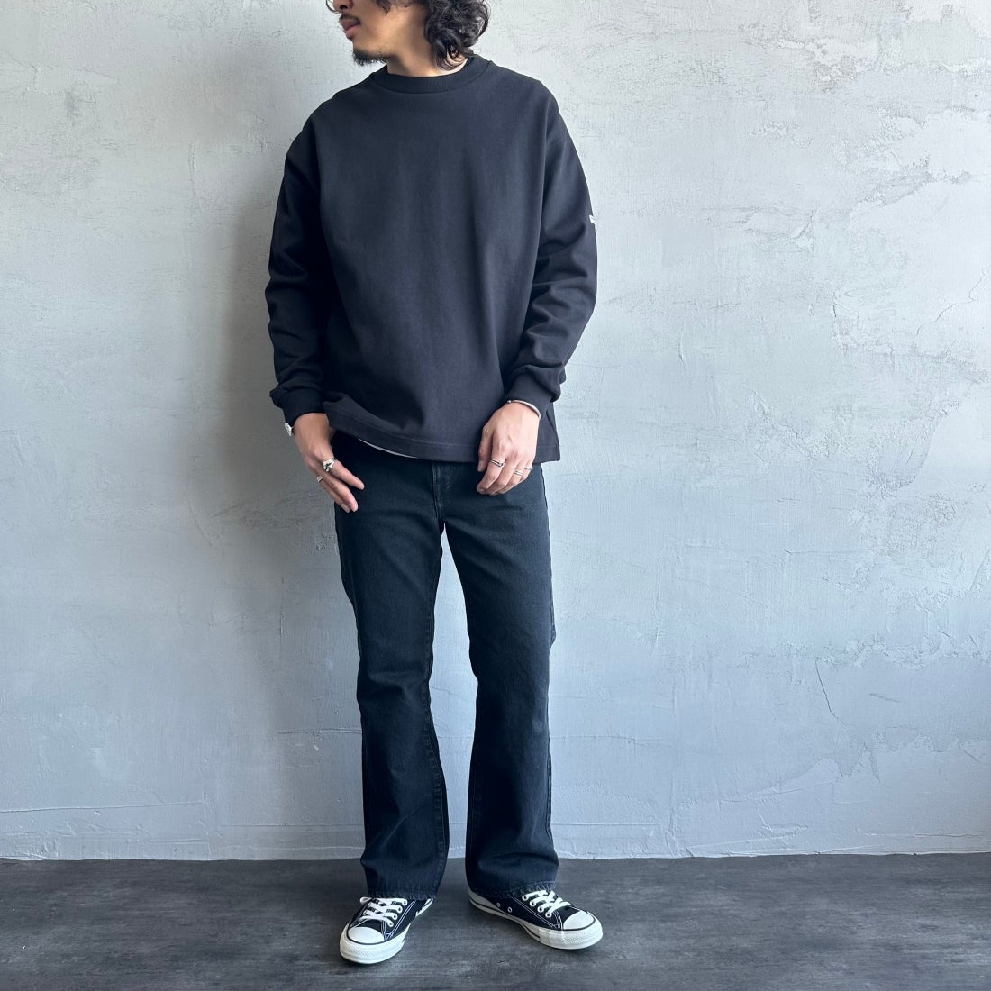 NEEDBY heritage [ニードバイヘリテージ] 別注 GEORGE ブーツカットデニム [GEORGE-JF] BO &&モデル身長：173cm 着用サイズ：29&&