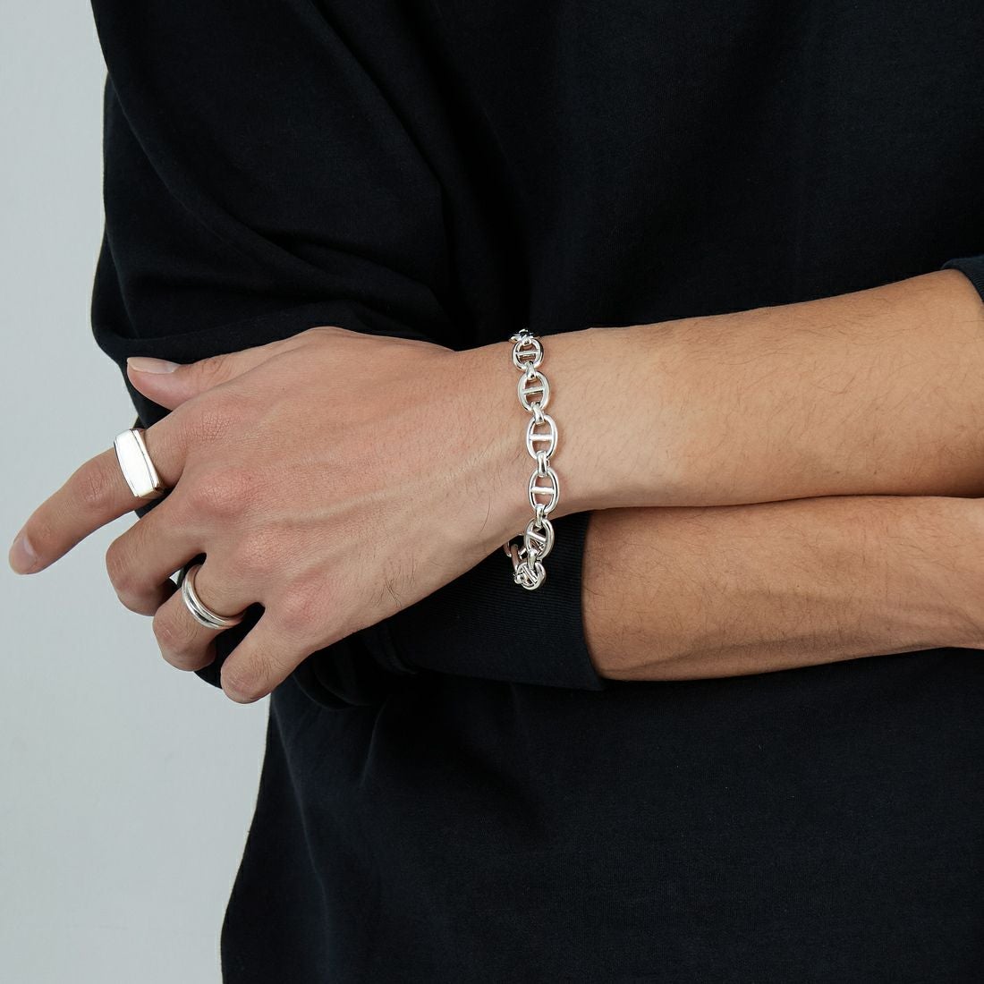 XOLO JEWELRY [ショロジュエリー] ANCHOR LINK 10mm ブレスレット [XOB102-19] SILVER