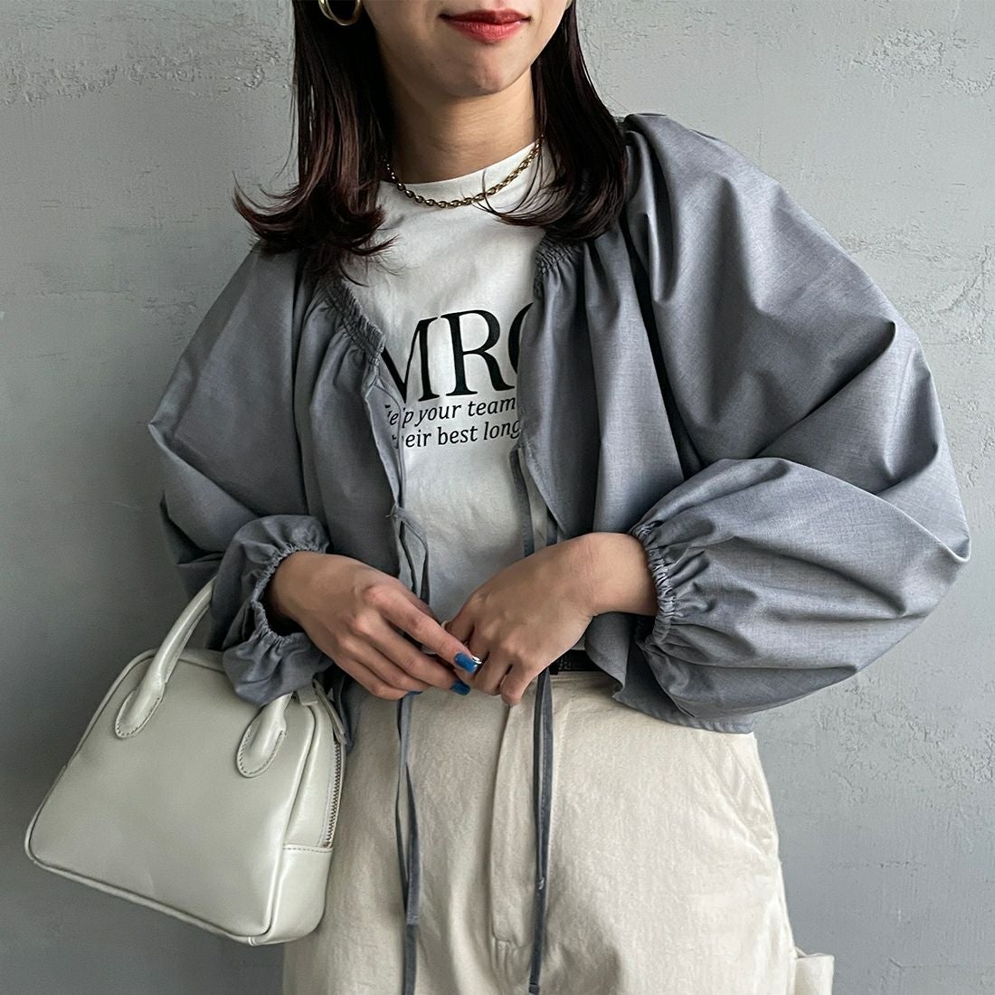 By/m [バイエム] 2WAY ボレロブラウス [23142056]｜ジーンズ