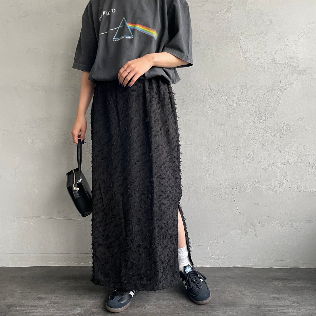 09 BLACK&&モデル身長：156cm 着用サイズ：F&&