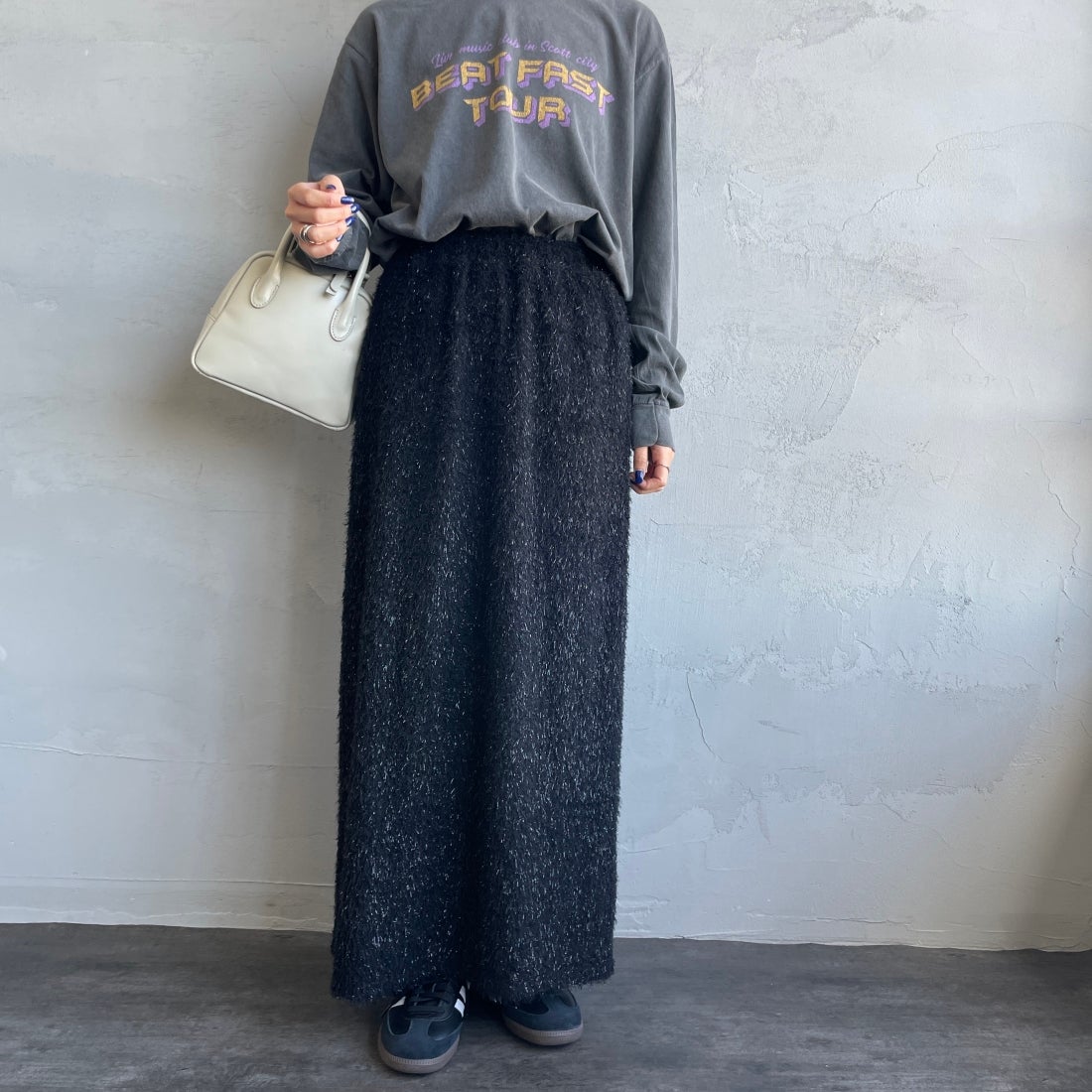 09 BLACK&&モデル身長：156cm 着用サイズ：F&&
