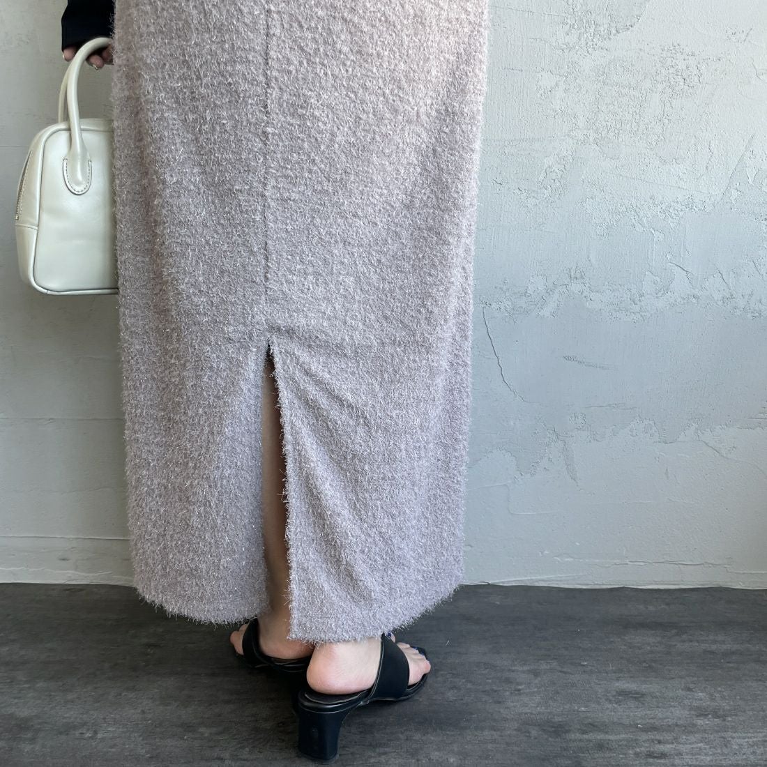 By/m [バイエム] フェザーフリンジ ナローロングスカート [23142066] 07 GRAY