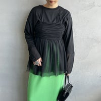 09 BLACK&&モデル身長：156cm 着用サイズ：F&&