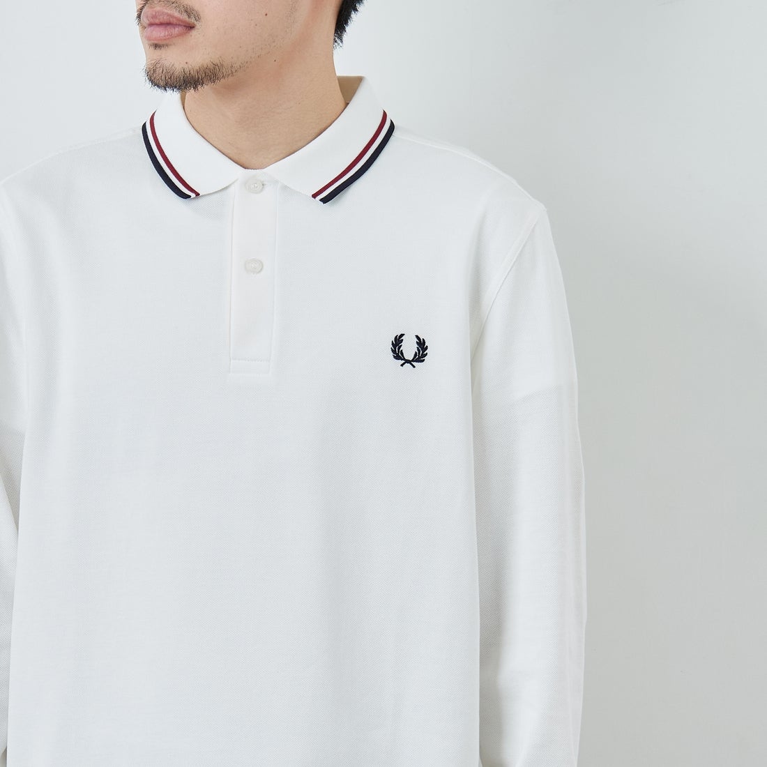 FRED PERRY [フレッドペリー] ツインティップライン ロングスリーブポロシャツ [M3636] T60 SNOW W