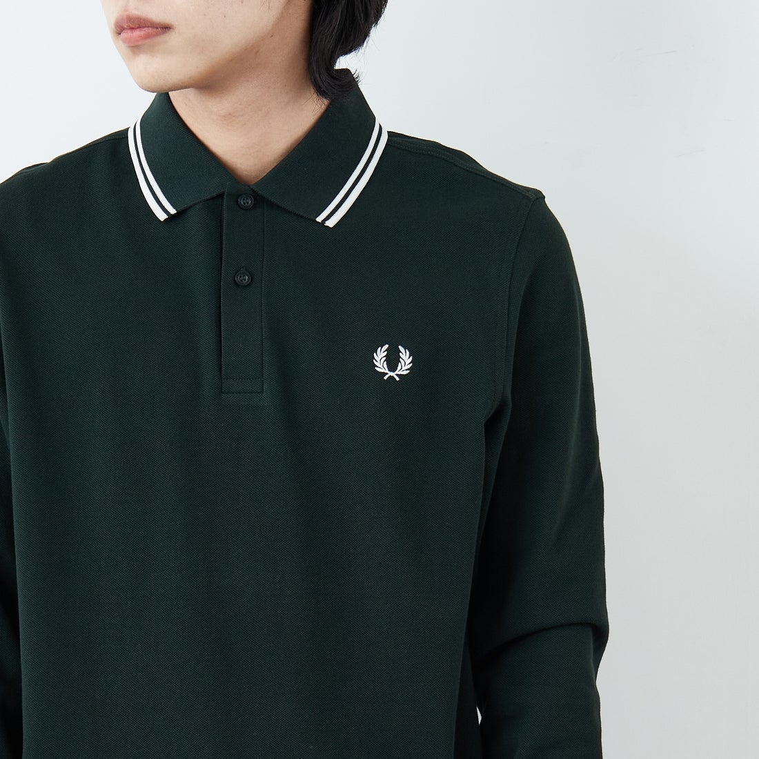 FRED PERRY [フレッドペリー] ツインティップライン ロングスリーブポロシャツ [M3636] T50 NIGHTG