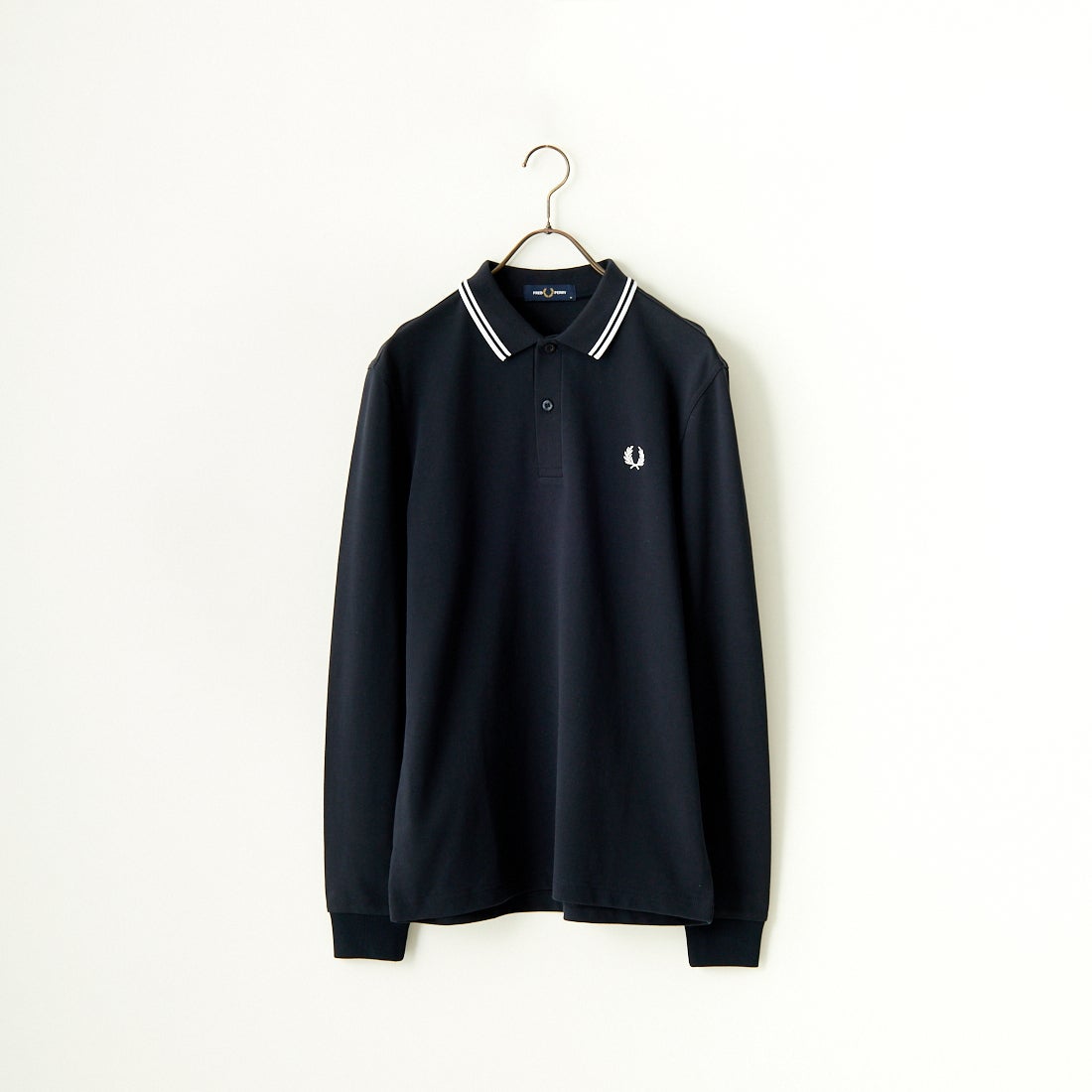 FRED PERRY [フレッドペリー] ツインティップライン ロングスリーブポロシャツ [M3636] 238 NVY/WH