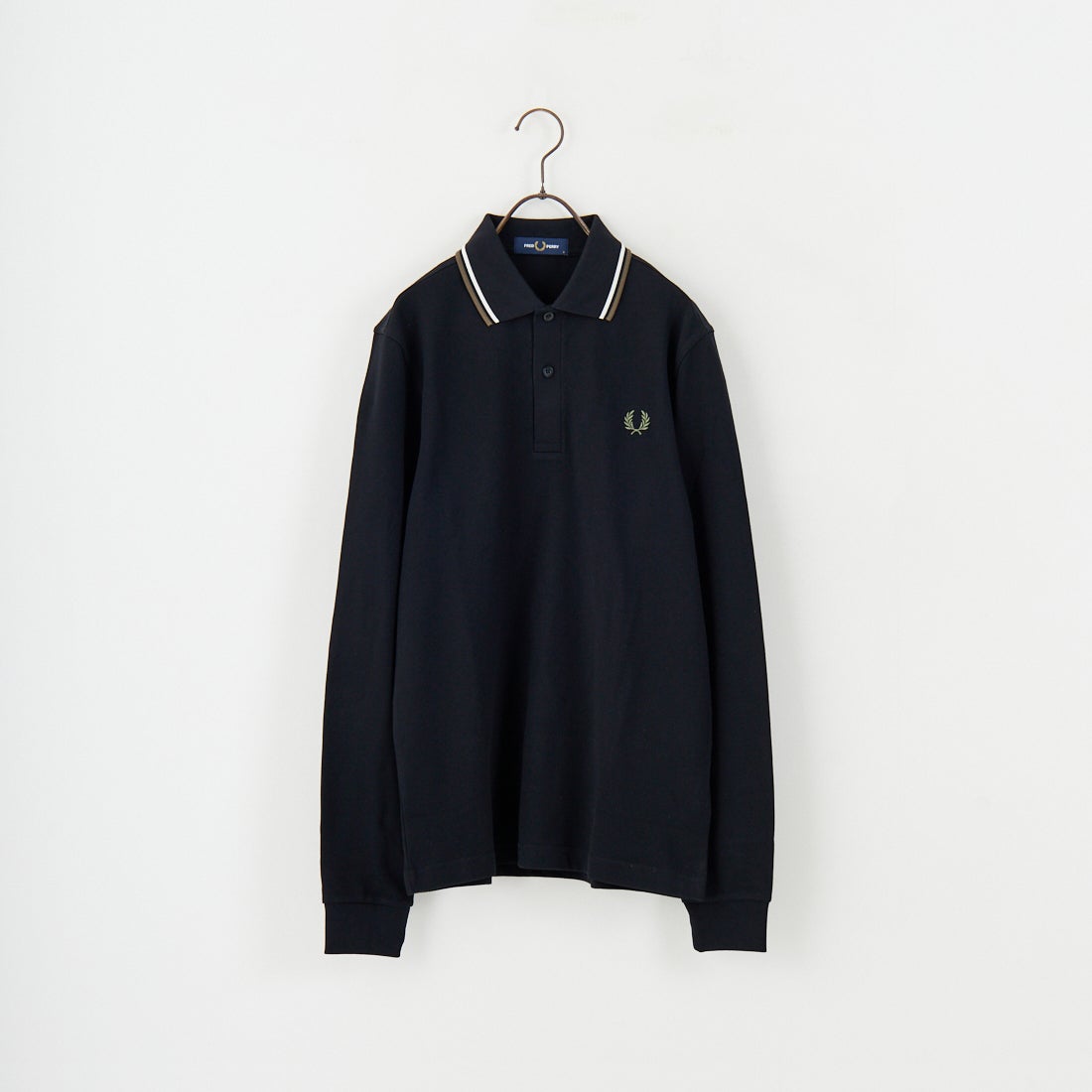 FRED PERRY [フレッドペリー] ツインティップライン ロングスリーブポロシャツ [M3636] W54 BLK/EC