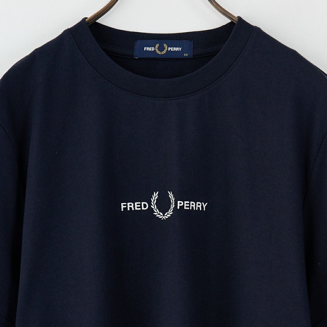 FRED PERRY [フレッドペリー] ローレルリース刺繍 ショートスリーブTシャツ [M4580] 248 NAVY