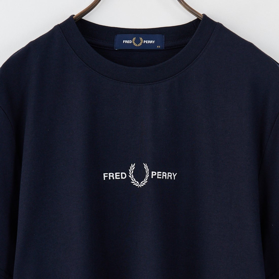 FRED PERRY [フレッドペリー] ローレルリース刺繍 ショートスリーブTシャツ [M4580] 248 NAVY