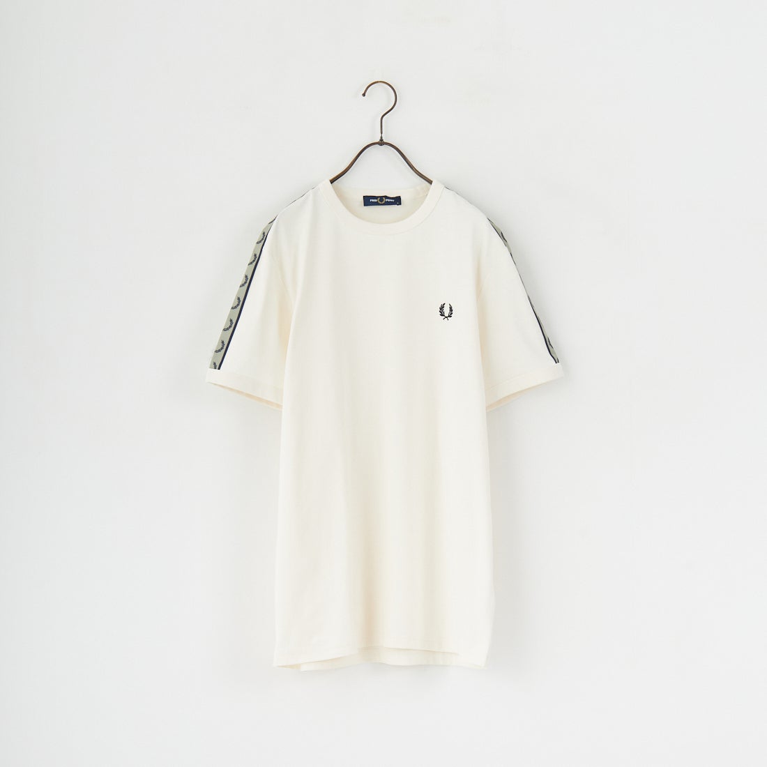 FRED PERRY [フレッドペリー] コントラストトラックテープ ショートスリーブリンガーTシャツ [M4613] 28B ECRU/N