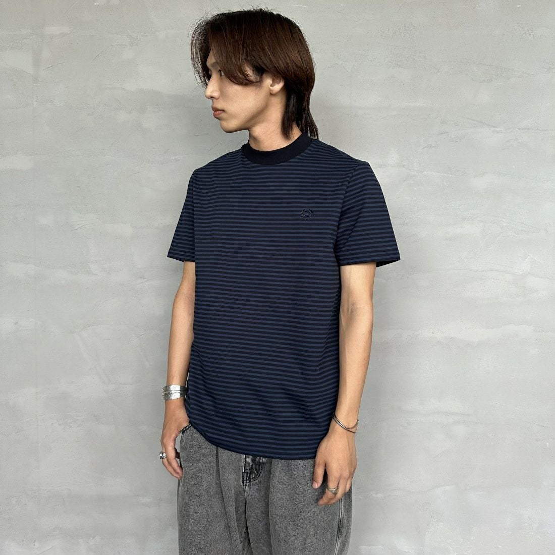 FRED PERRY [フレッドペリー] ファインストライプ ヘビーウエイトT