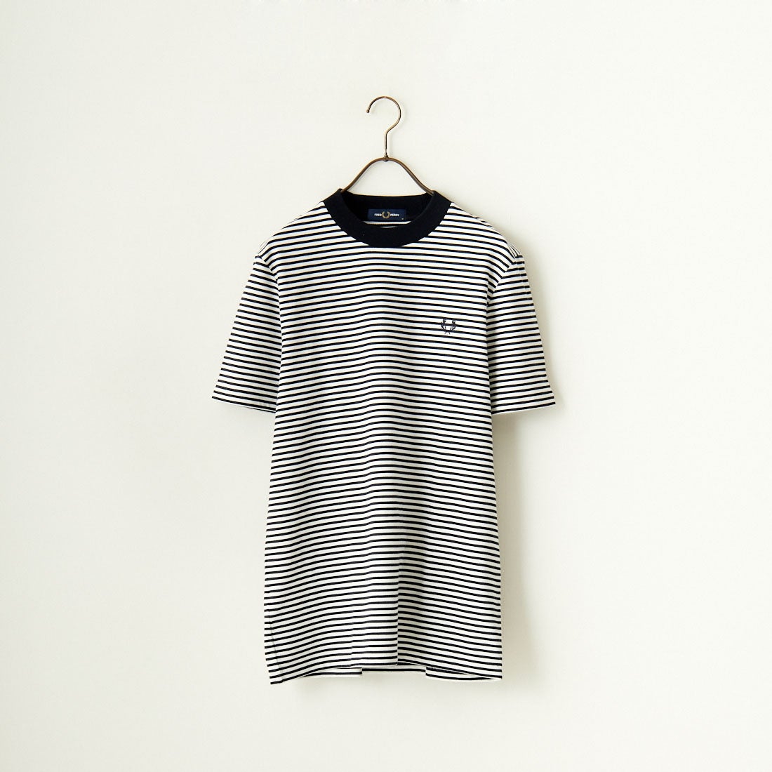 FRED PERRY [フレッドペリー] ファインストライプ ヘビーウエイトTシャツ [M6581] 267 NAVY/S