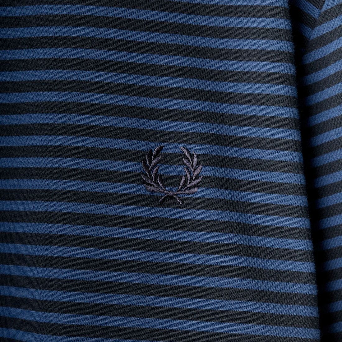 FRED PERRY [フレッドペリー] ファインストライプ ヘビーウエイトTシャツ [M6581] Y92 NAVY/T