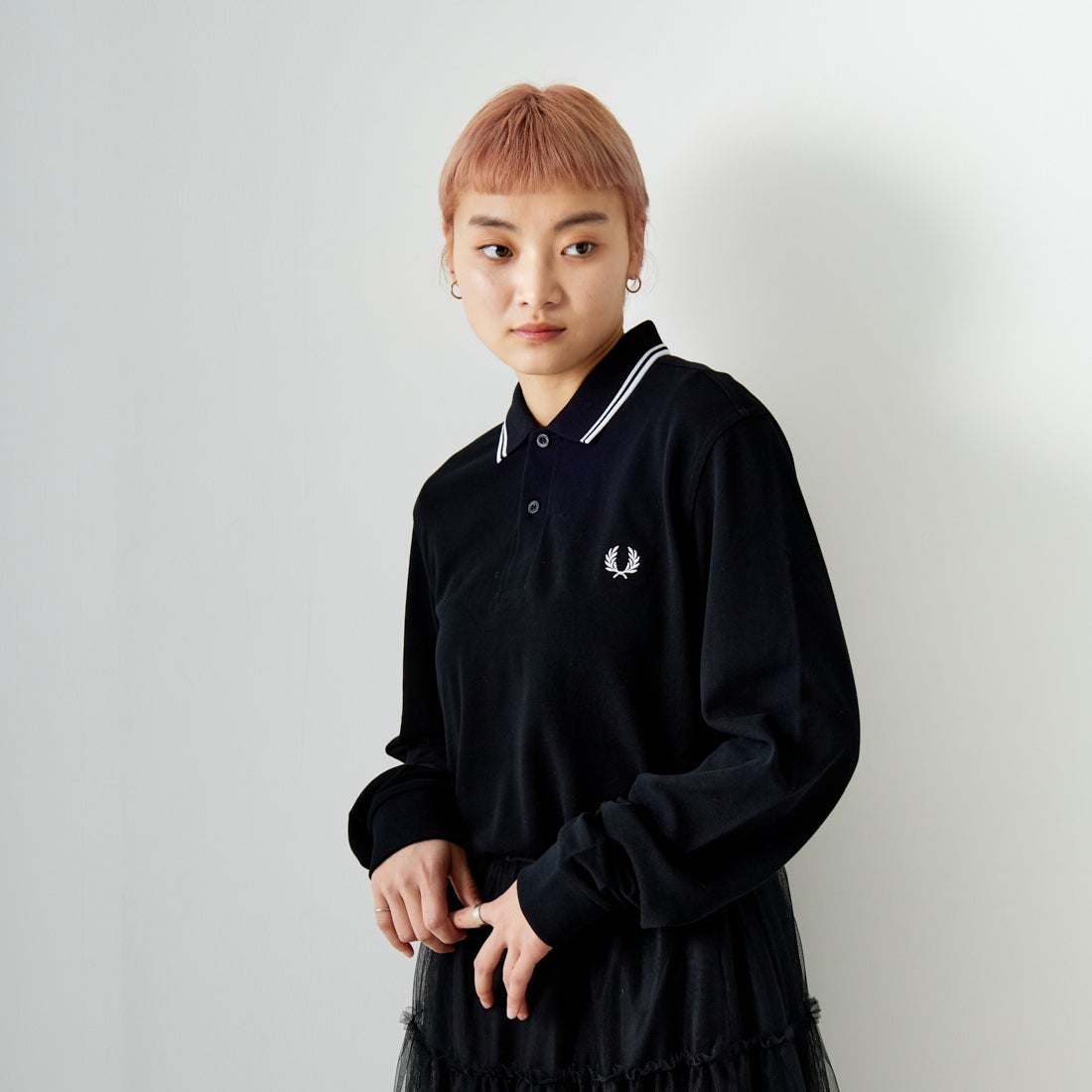 350 BLACK&&モデル身長：160cm 着用サイズ：S&&