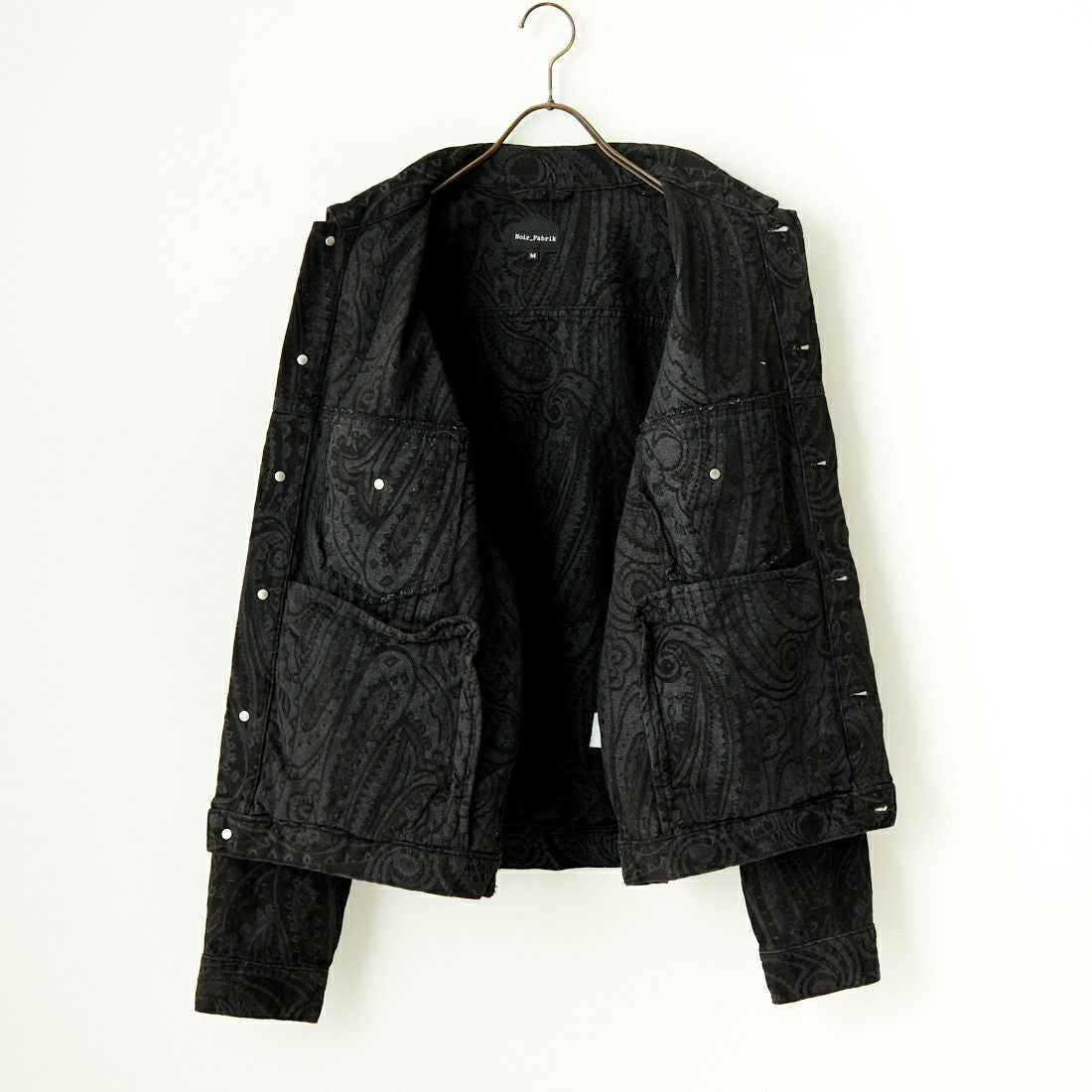 Noir Fabrik [ヌワールファブリック] デニムトラッカージャケット [NF-241-003] BLKﾍﾟｲｽﾞﾘｰ