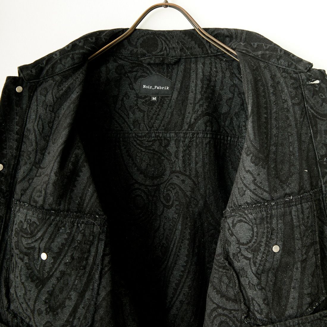 Noir Fabrik [ヌワールファブリック] デニムトラッカージャケット [NF-241-003] BLKﾍﾟｲｽﾞﾘｰ