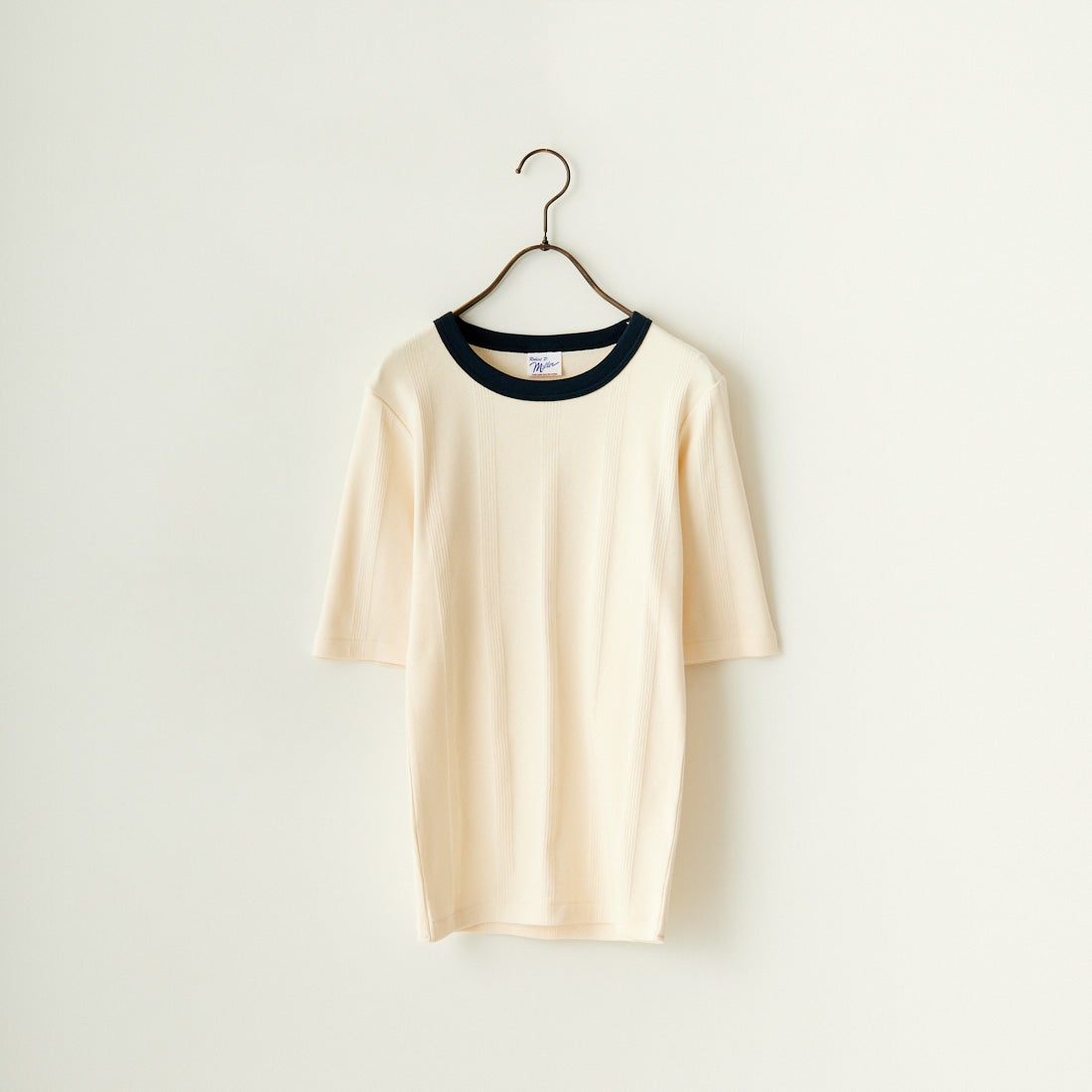 Robert P.Miller [ロバートピーミラー] 別注 5分袖クルーネックTシャツ [RM241-248IN-JF] IVORY