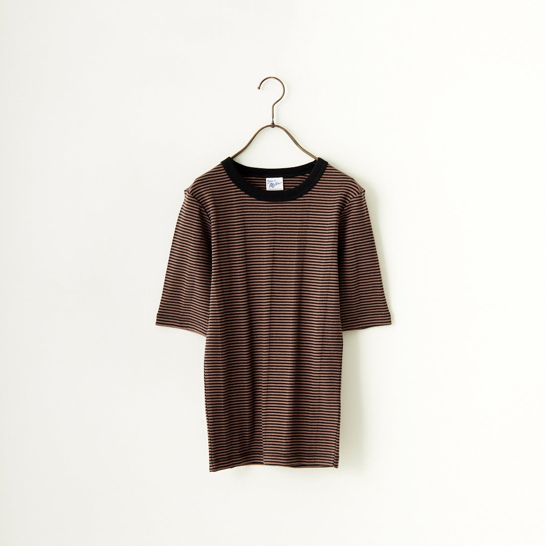 Robert P.Miller [ロバートピーミラー] 別注 5分袖クルーネックTシャツ [RM241-248IN-JF] BROWN