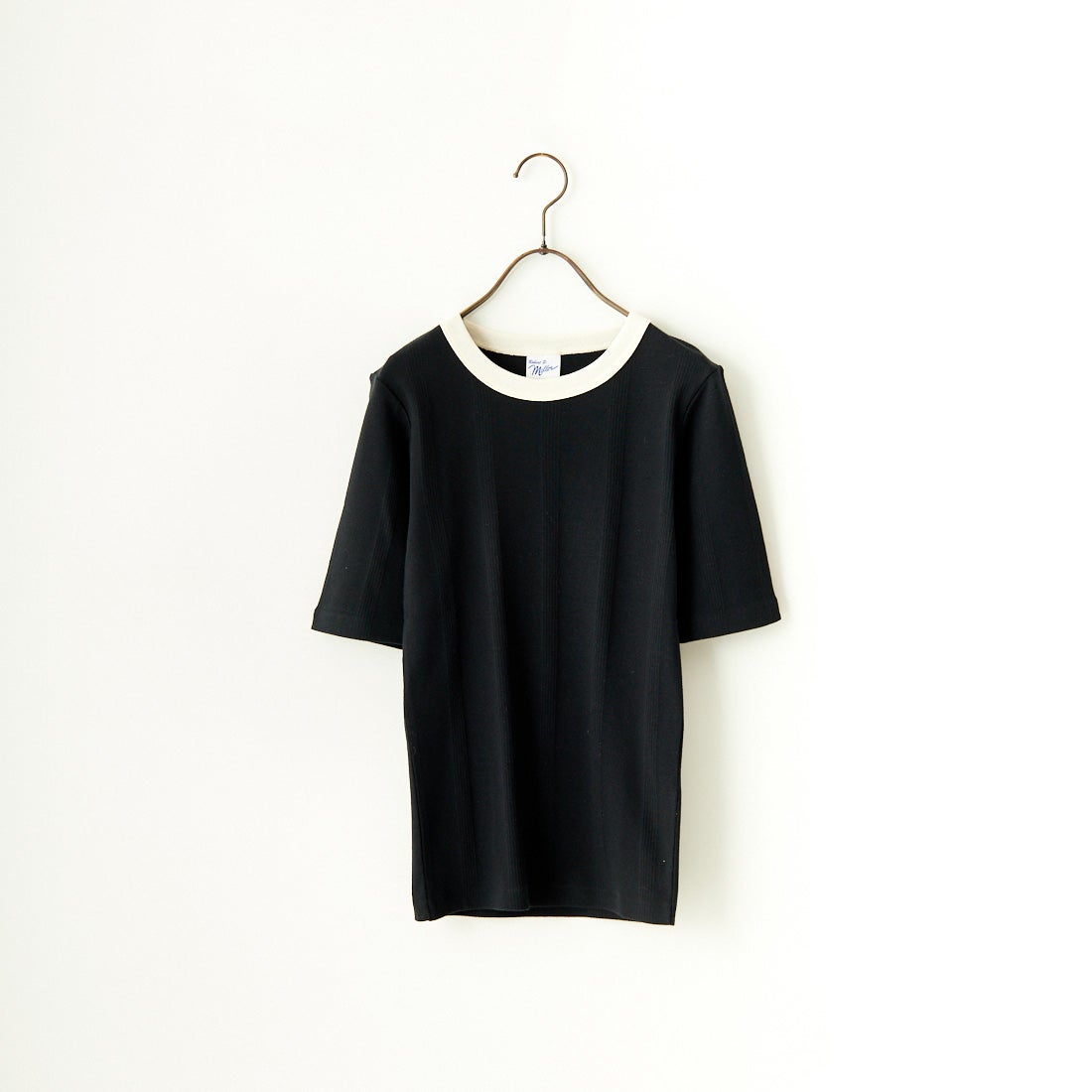 Robert P.Miller [ロバートピーミラー] 別注 5分袖クルーネックTシャツ [RM241-248IN-JF] BLACK
