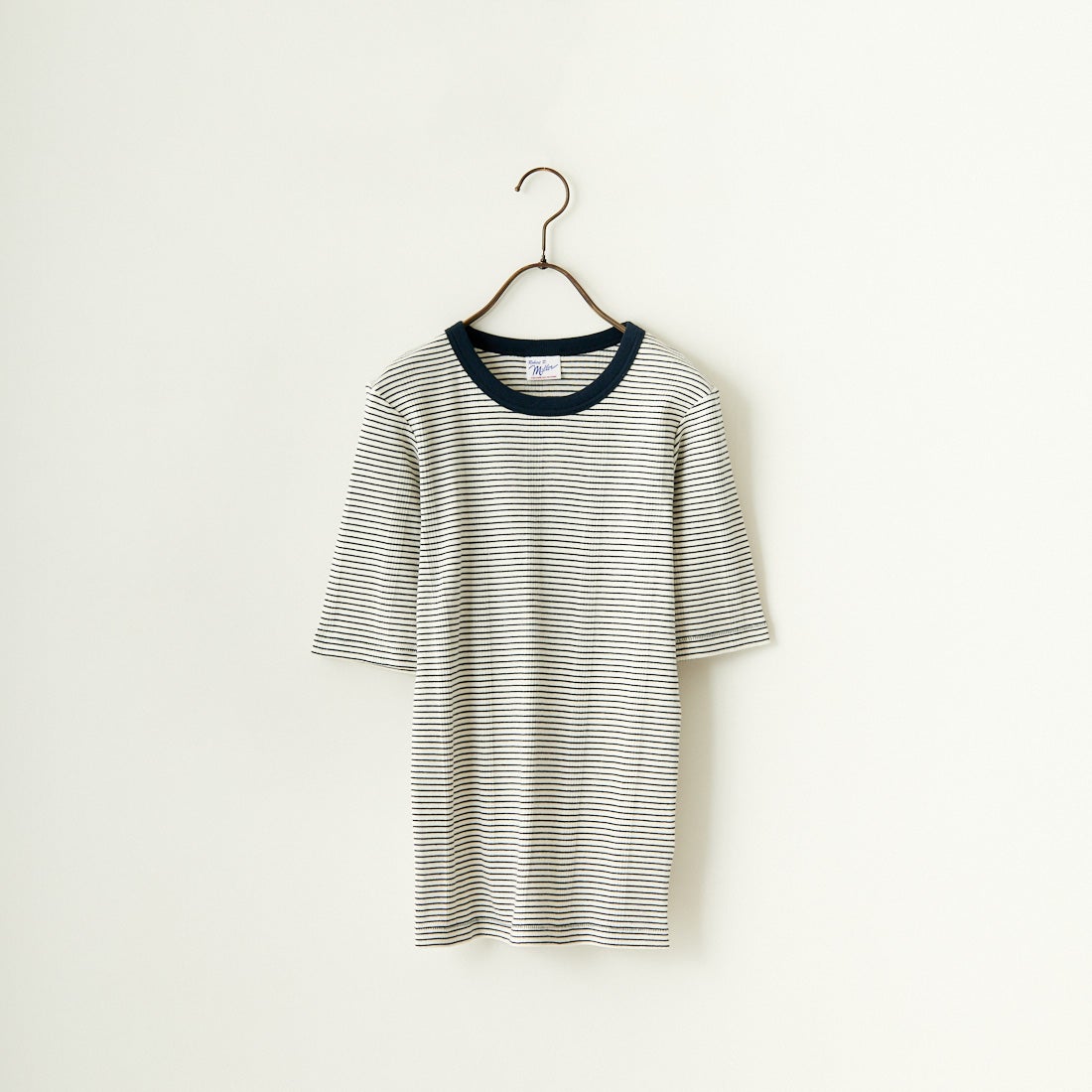 Robert P.Miller [ロバートピーミラー] 別注 5分袖クルーネックTシャツ [RM241-248IN-JF] NAVY
