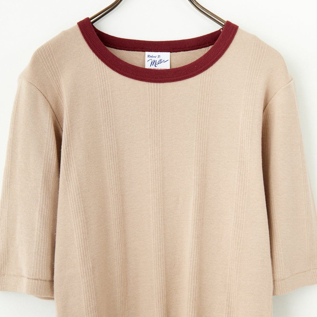 Robert P.Miller [ロバートピーミラー] 別注 5分袖クルーネックTシャツ [RM241-248IN-JF] BEIGE