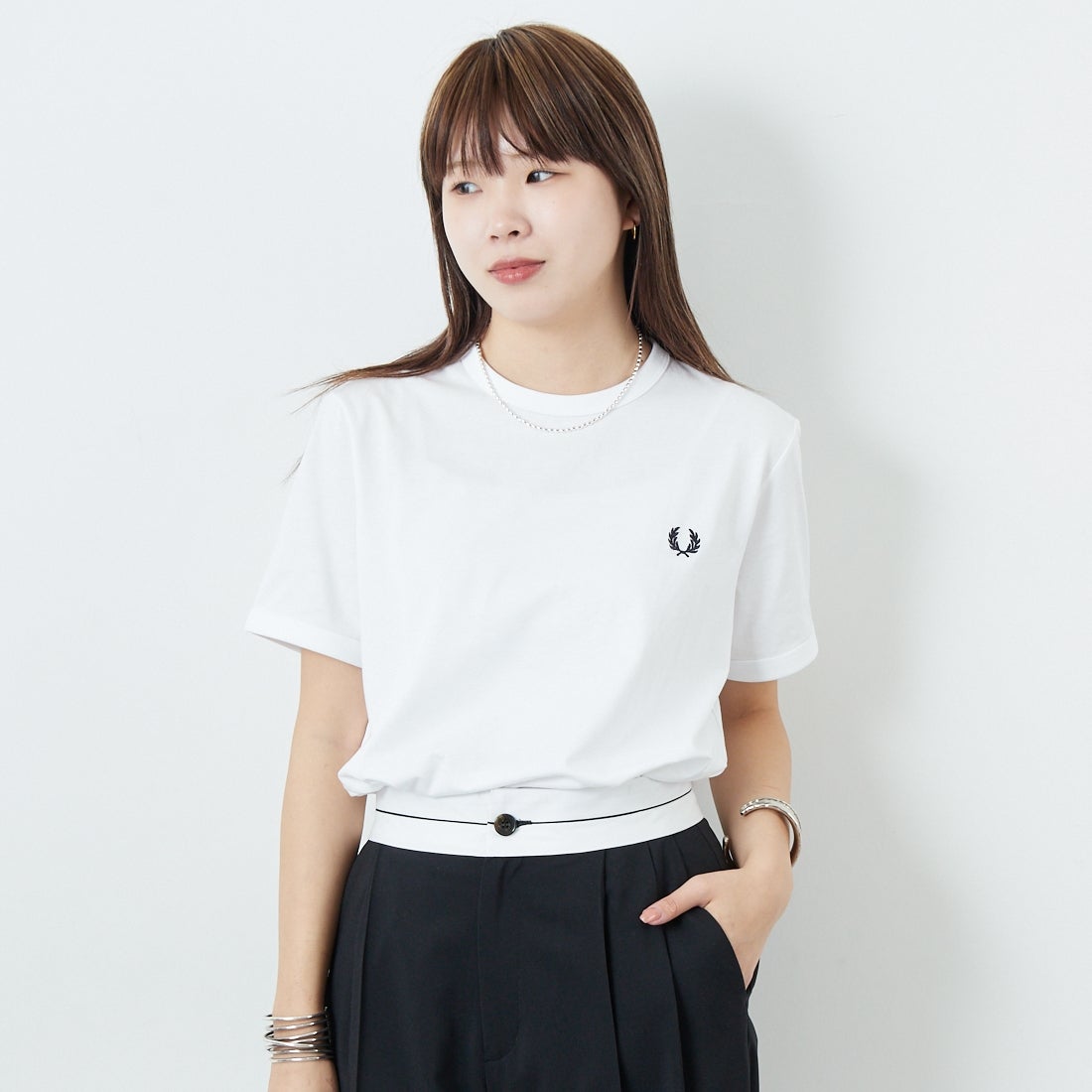 FRED PERRY [フレッドペリー] ワンポイントロゴ刺繍 ショートスリーブ