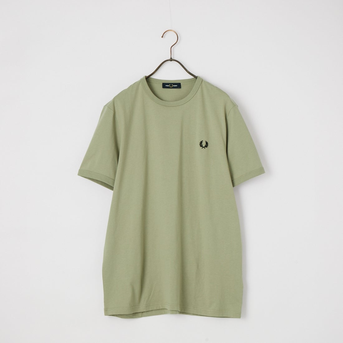 FRED PERRY [フレッドペリー] ワンポイントロゴ刺繍 ショートスリーブ リンガーTシャツ [M3519] R26 SEAGRA