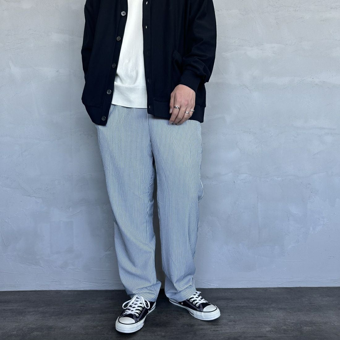 NVY ST SOC&&モデル身長：173cm 着用サイズ：L&&