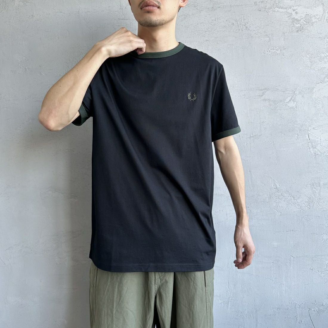 BLK/GRN&&モデル身長：168cm 着用サイズ：L&&