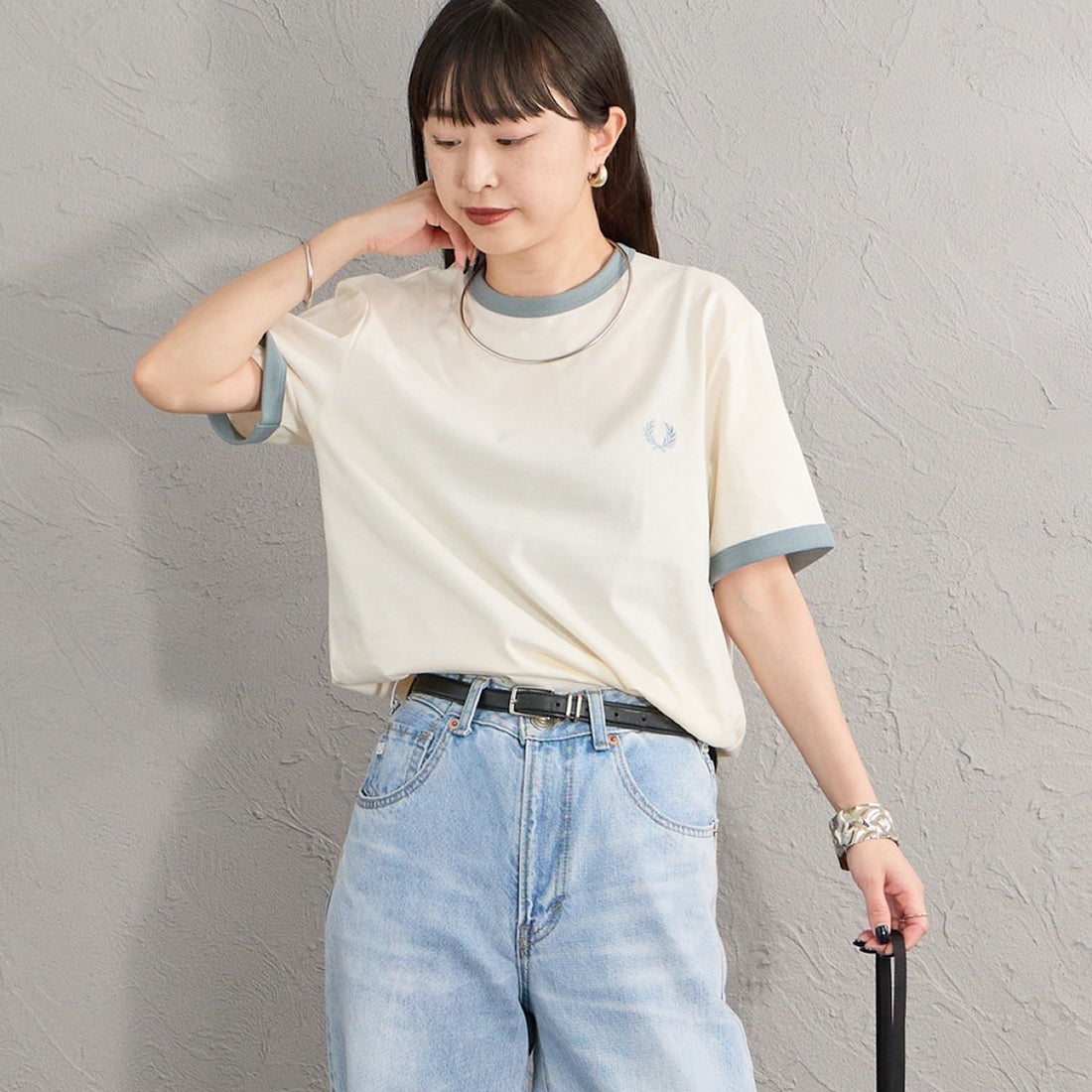ECRU/STOCK&&モデル身長：150cm 着用サイズ：XS&&
