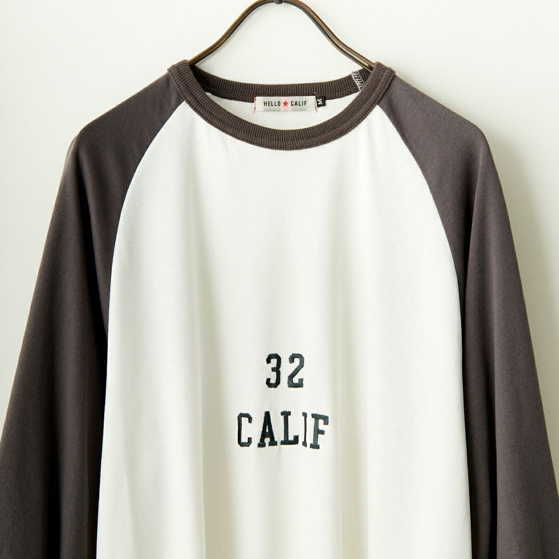 HELLO CALIF [ハローカリフ] スラブベースボールTシャツ [641521] OFF WHT