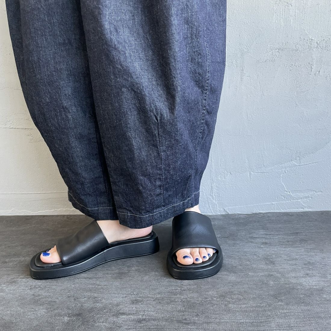 HARVESTY [ハーベスティ] デニムサーカスパンツ [A11801] 98 ONEWASH &&モデル身長：156cm 着用サイズ：0&&