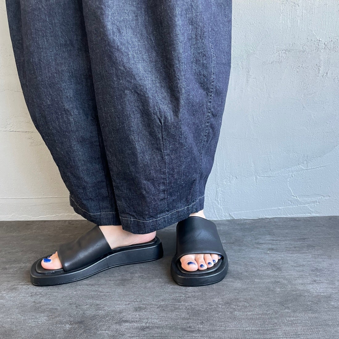 HARVESTY [ハーベスティ] デニムサーカスパンツ [A11801] 98 ONEWASH &&モデル身長：156cm 着用サイズ：0&&