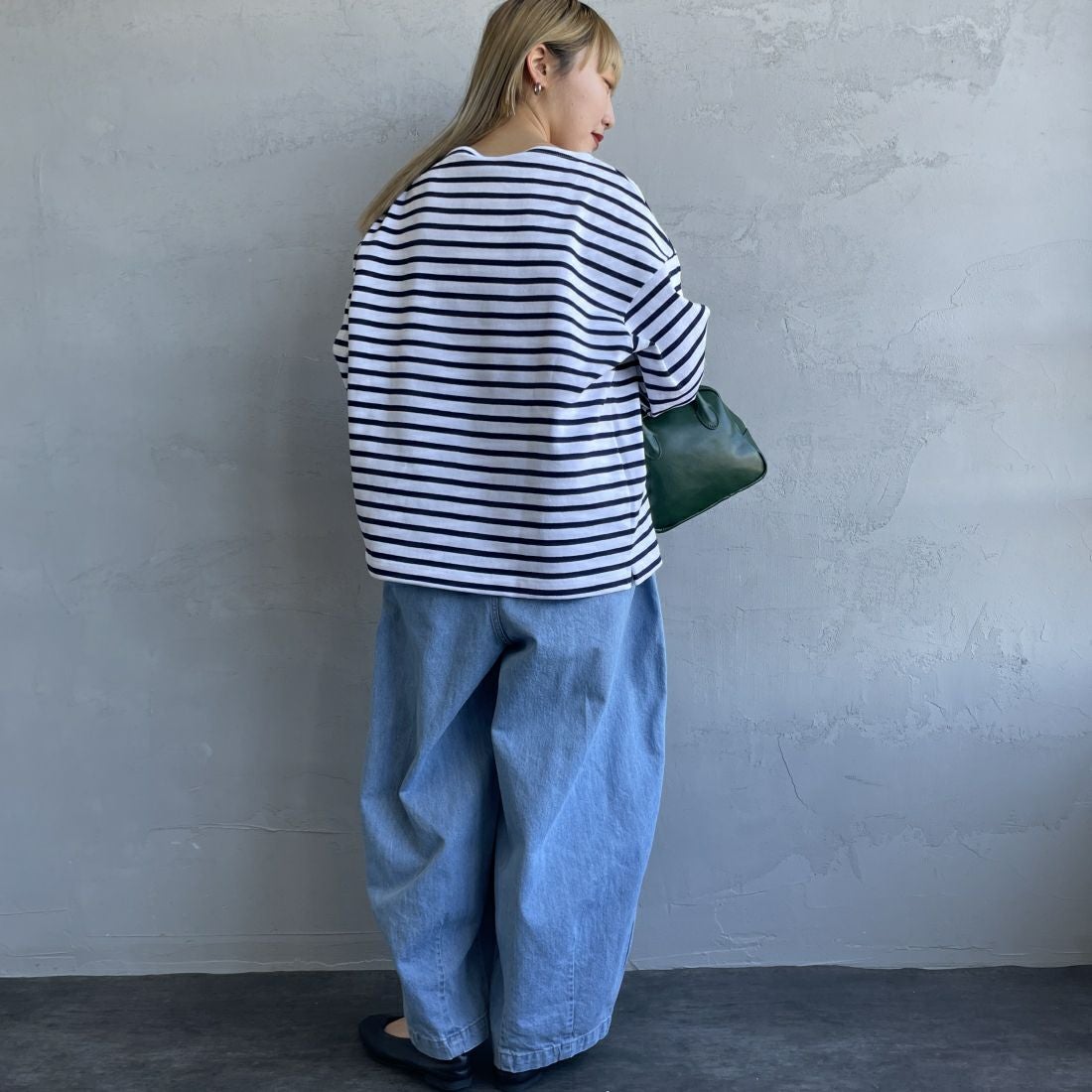 HARVESTY [ハーベスティ] デニムサーカスパンツ [A11801] 93 L.BLUE &&モデル身長：156cm 着用サイズ：1&&