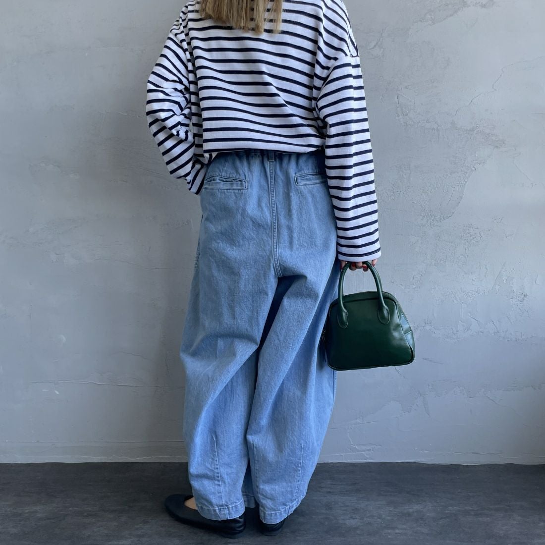 HARVESTY [ハーベスティ] デニムサーカスパンツ [A11801] 93 L.BLUE &&モデル身長：156cm 着用サイズ：1&&