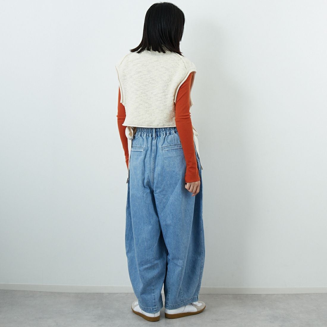 HARVESTY [ハーベスティ] デニムサーカスパンツ [A11801] 93 L.BLUE &&モデル身長：162cm 着用サイズ：1&&