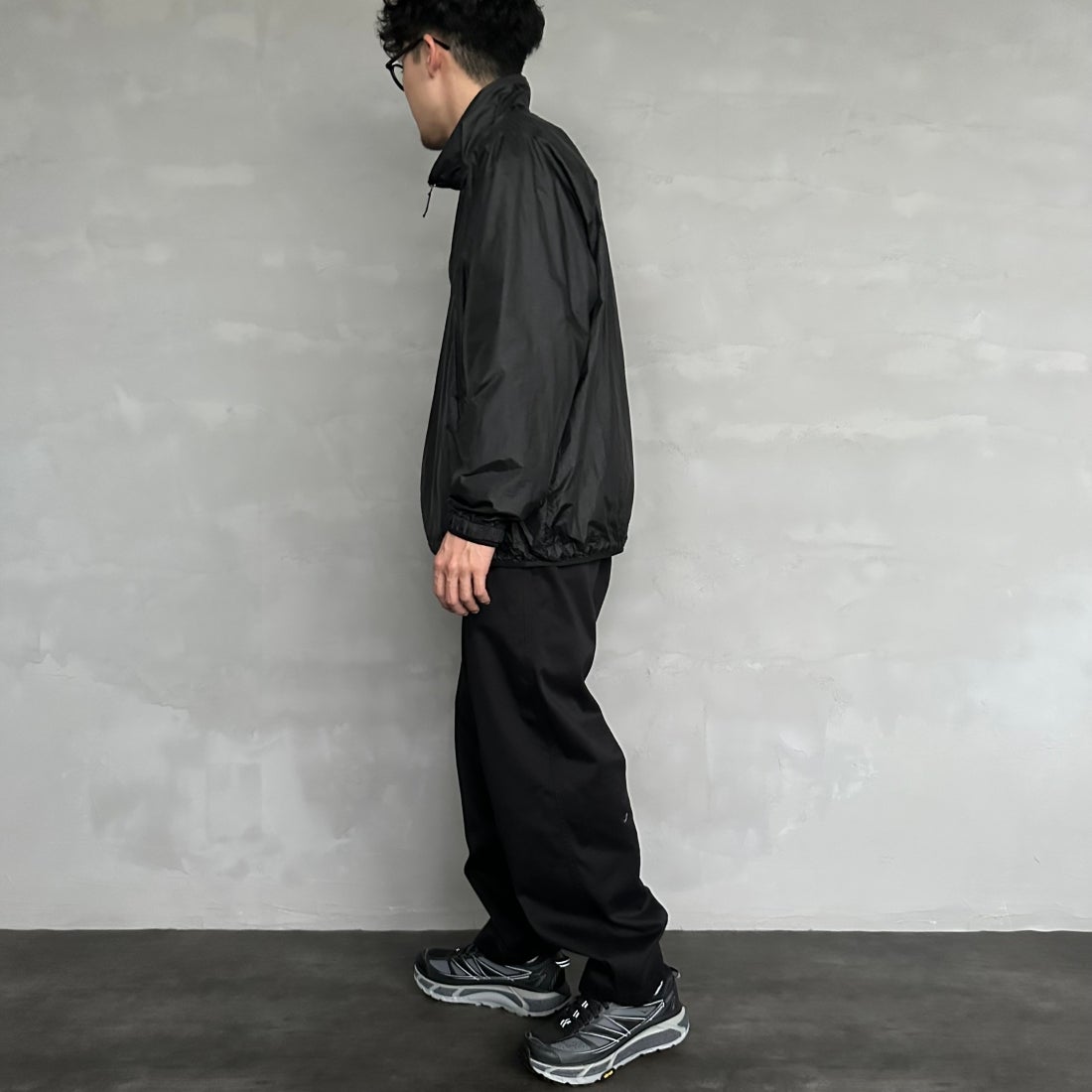 frostline [フロストライン] 別注 フルジップジャケット [FL1-JK-IN4-JF] BLACK&&モデル身長：168cm 着用サイズ：M&&