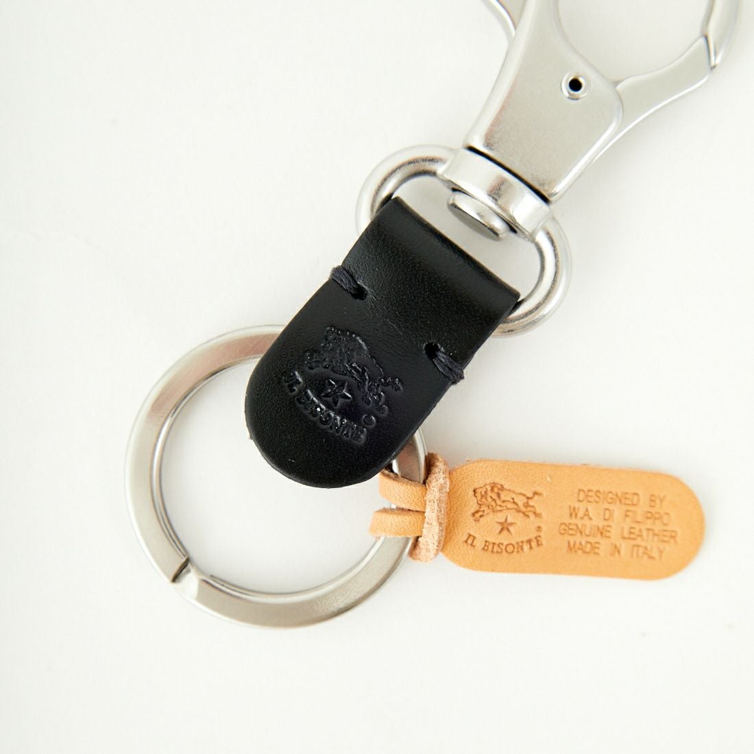 IL BISONTE [イルビゾンテ] レザーキーリング [5452300150] 35 ﾌﾞﾗｯｸ