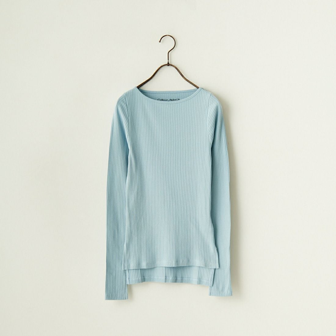 Noir Fabrik [ヌワールファブリック] ボートネックロングスリーブリブTシャツ [JFS-C021] AQUA