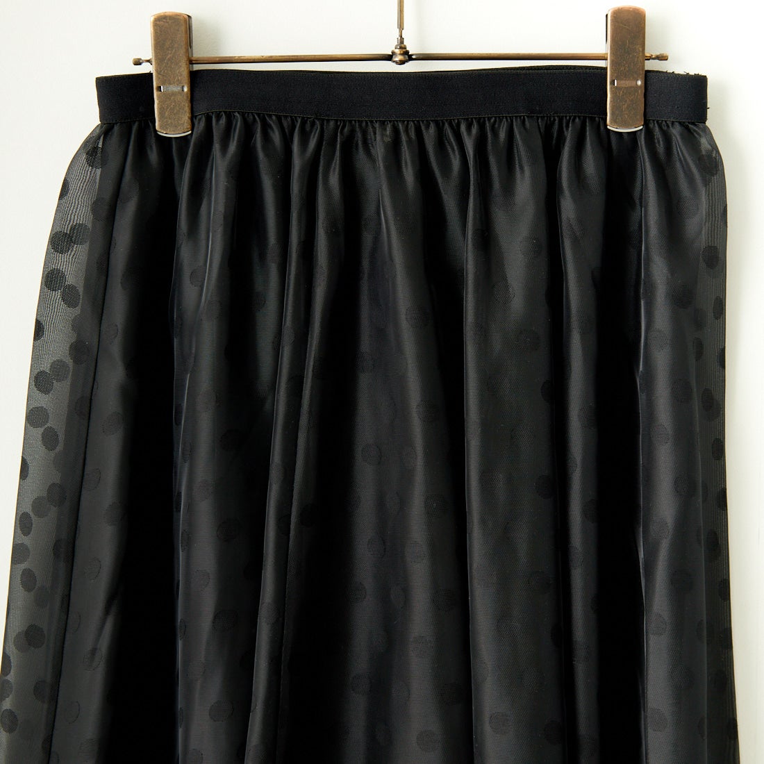 TORRAZZO DONNA [トラッゾドンナ] ドットシースルー ロングスカート [6241-418] 19 BLACK