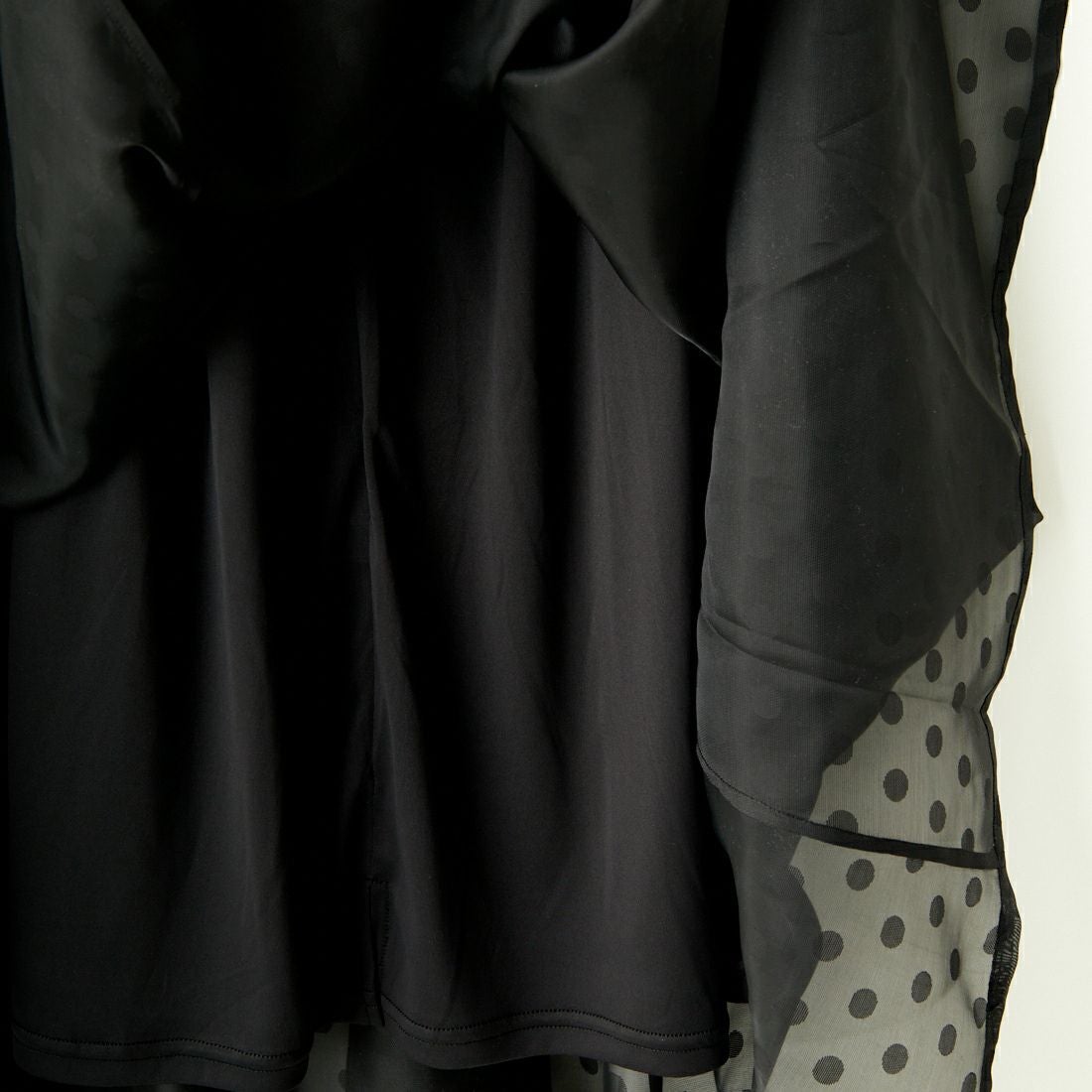 TORRAZZO DONNA [トラッゾドンナ] ドットシースルー ロングスカート [6241-418] 19 BLACK