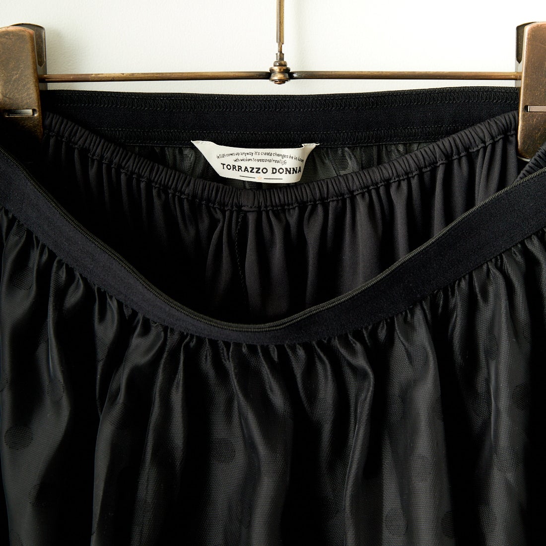 TORRAZZO DONNA [トラッゾドンナ] ドットシースルー ロングスカート [6241-418] 19 BLACK