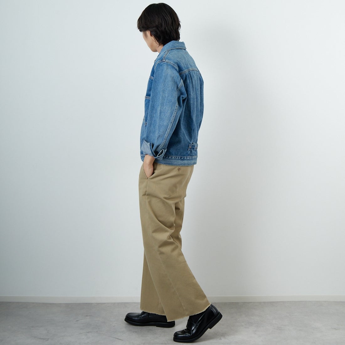 LEVI'S [リーバイス] TYPE1 トラッカージャケット [A3174-00] 04 DANCING &&モデル身長：179cm 着用サイズ：M&&