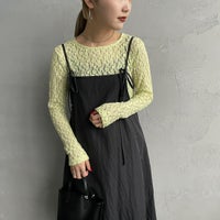 041 ｲｴﾛｰ&&モデル身長：156cm 着用サイズ：F&&