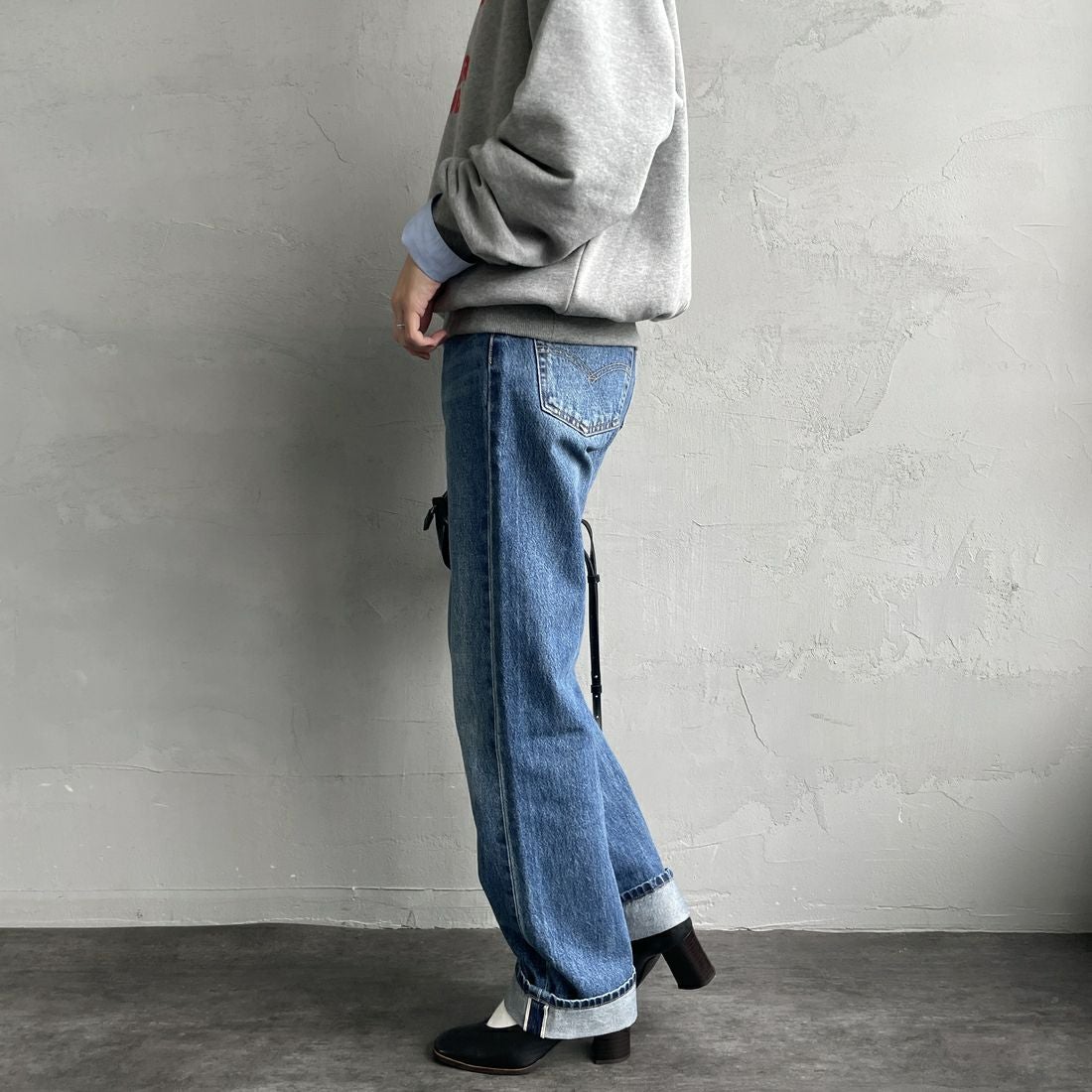 LEVI'S [リーバイス 90S 501デニム [A1959-00] 63 GET ON &&モデル身長：160cm 着用サイズ：25&&