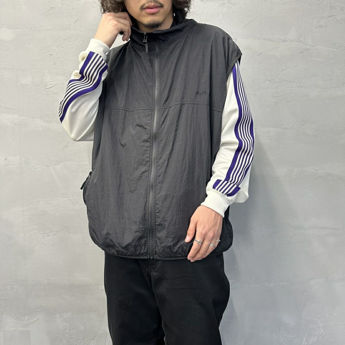 BLACK&&モデル身長：173cm 着用サイズ：XL&&